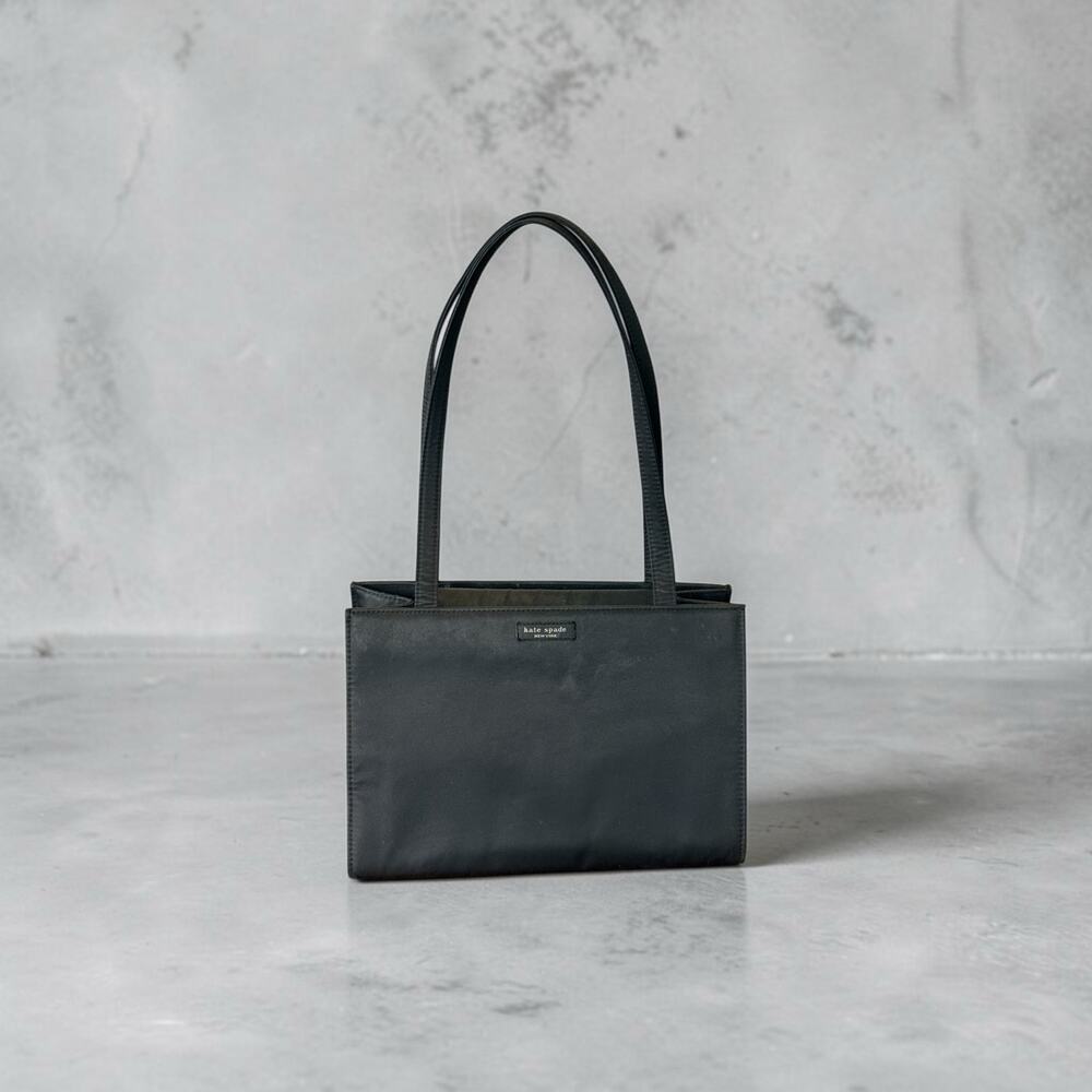 Vintage 90s Kate Spade Sam Black Nylon Tote Bag - Original 1993 Edition Classic